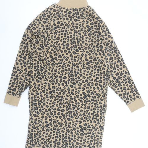 Marks and Spencer Women Beige Leopard Print Shift Dress Size 6