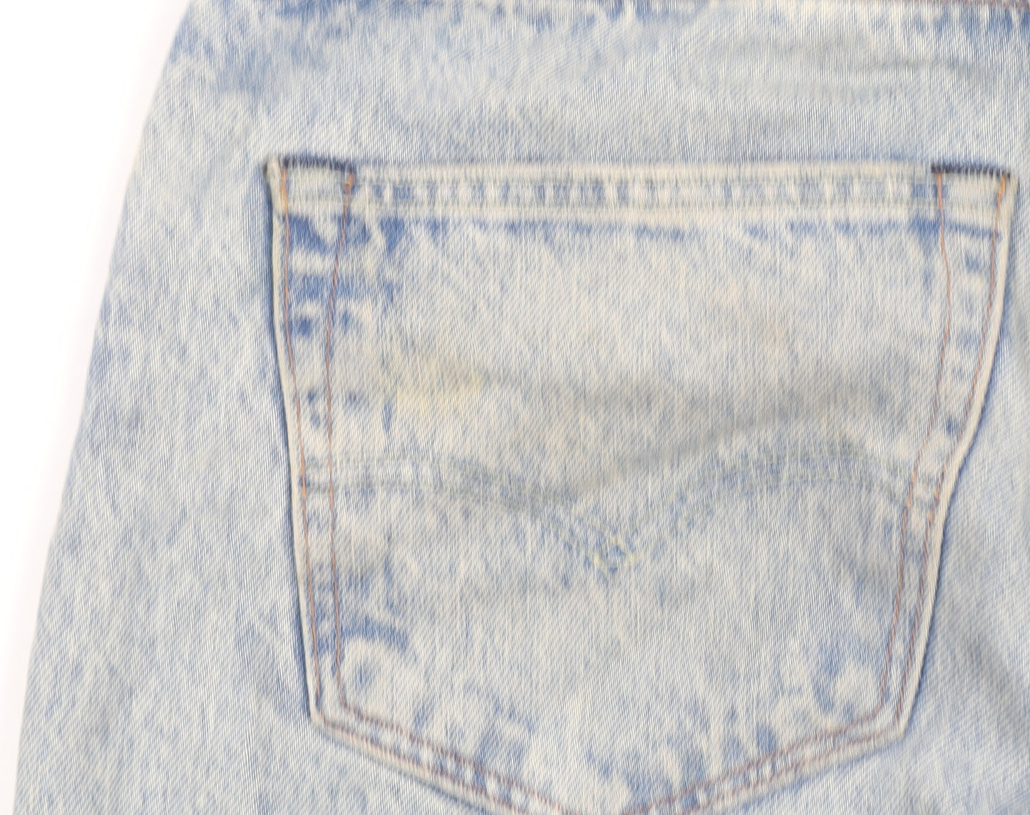 Levi's 501 CT Men's Light Blue Distressed Straight Denim Jeans W33 L34