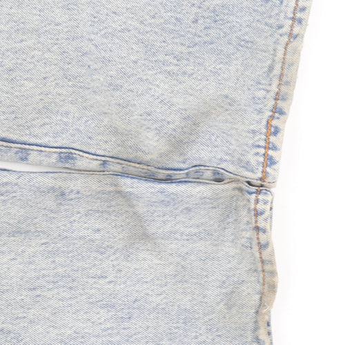 Levi's 501 CT Men's Light Blue Distressed Straight Denim Jeans W33 L34