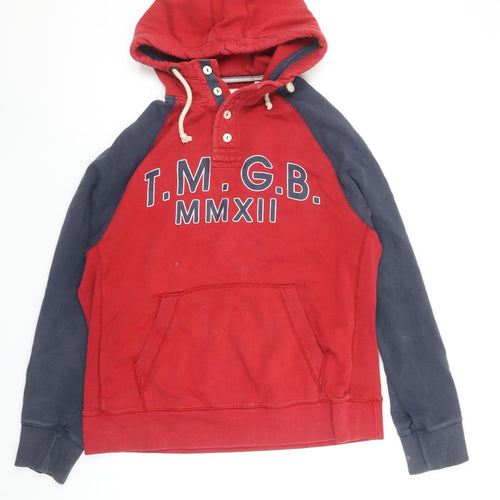 Next Team GB Red Henley Hoodie Men's Large Long Sleeve Sports Style