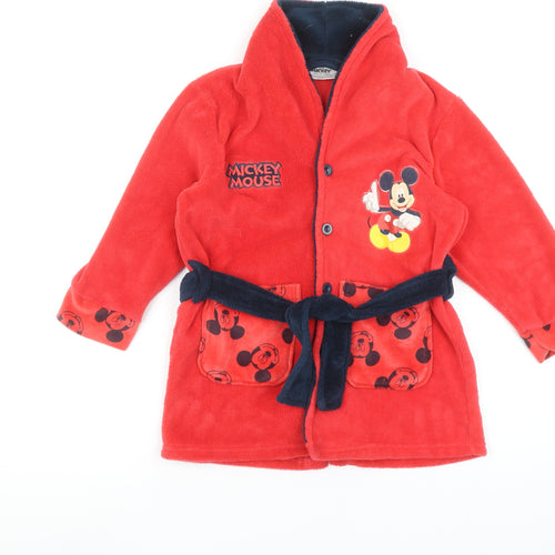 Cerdá Boys Red Mickey Mouse Fleece Robe 6 Years Disney Nightwear