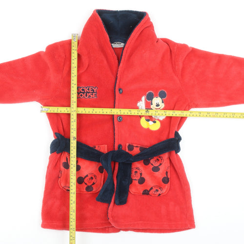 Cerdá Boys Red Mickey Mouse Fleece Robe 6 Years Disney Nightwear