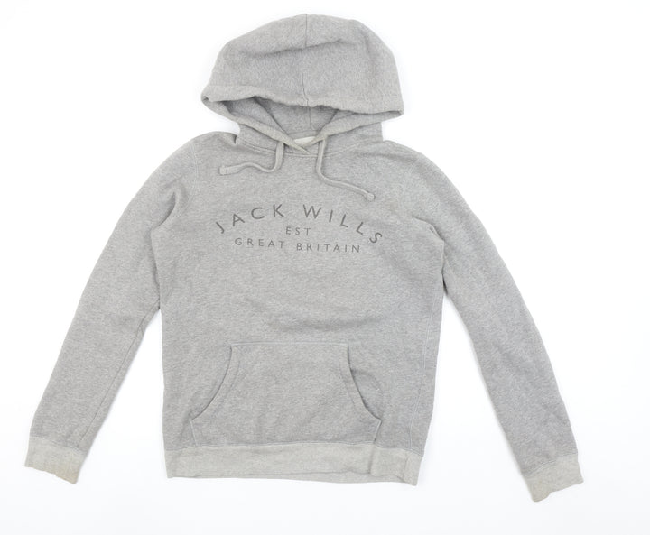 Jack Wills Women's Grey Size 8 Pullover Hoodie Sweatshirt