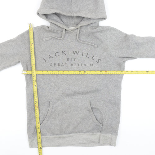 Jack Wills Women's Grey Size 8 Pullover Hoodie Sweatshirt