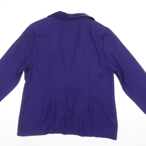 3K Fashion Women's Purple L Tuxedo Style Blazer Jacket
