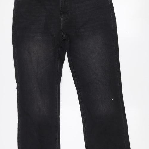 Stradivarius Women's Black Straight Leg Jeans Size 16
