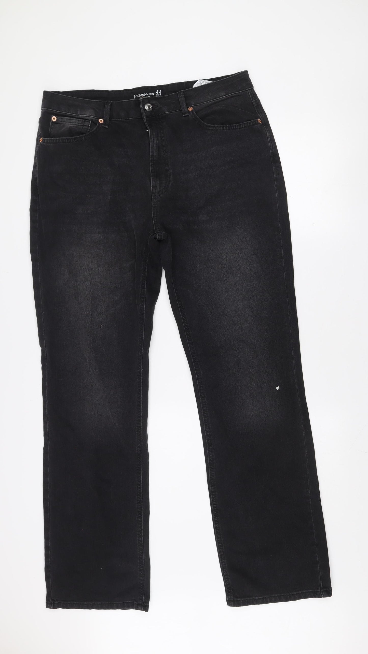 Stradivarius Women's Black Straight Leg Jeans Size 16