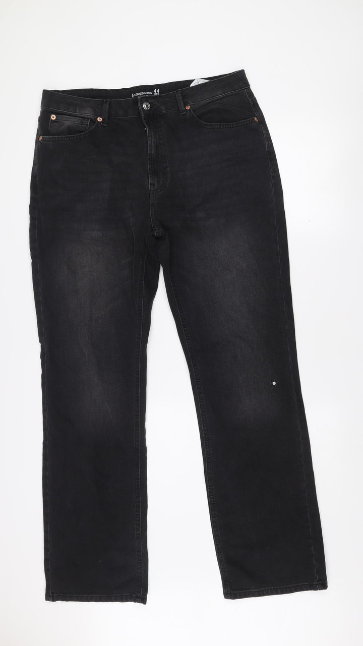 Stradivarius Women's Black Straight Leg Jeans Size 16