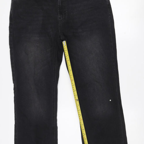 Stradivarius Women's Black Straight Leg Jeans Size 16