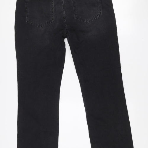 Stradivarius Women's Black Straight Leg Jeans Size 16