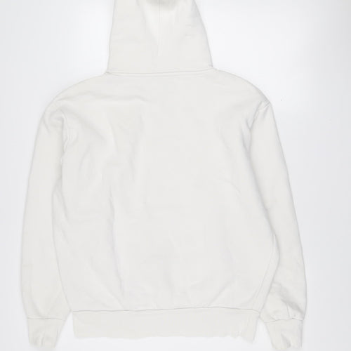 Dunnes Men's Cream Pullover Hoodie Size S Cotton Blend Fleece