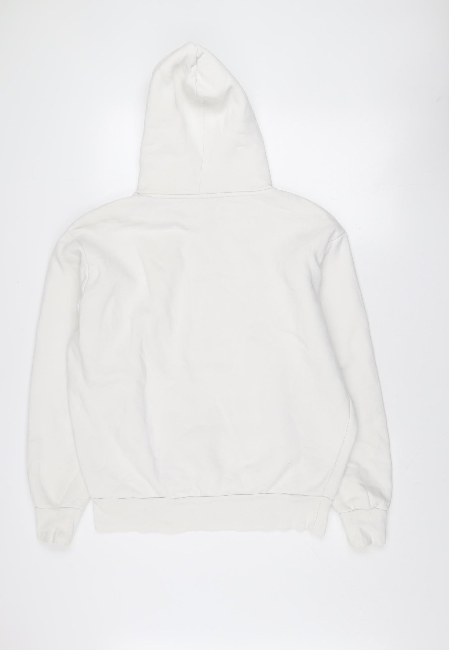 Dunnes Men's Cream Pullover Hoodie Size S Cotton Blend Fleece