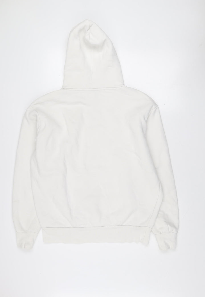 Dunnes Men's Cream Pullover Hoodie Size S Cotton Blend Fleece