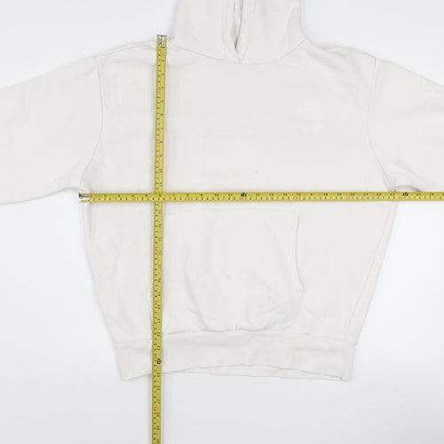 Dunnes Men's Cream Pullover Hoodie Size S Cotton Blend Fleece