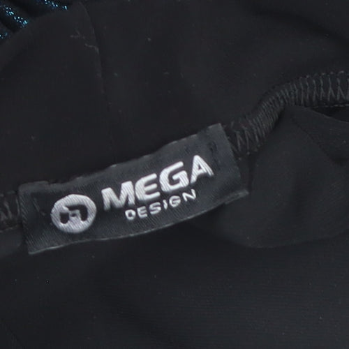 MEGA Design Women's Blue Sequin V-Neck Long Sleeve Cardigan Size 2XL