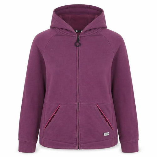 Björn Borg Women's Purple Cotton Blend Hooded Zip Jacket Size M