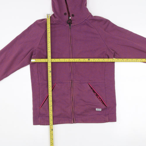 Björn Borg Women's Purple Cotton Blend Hooded Zip Jacket Size M