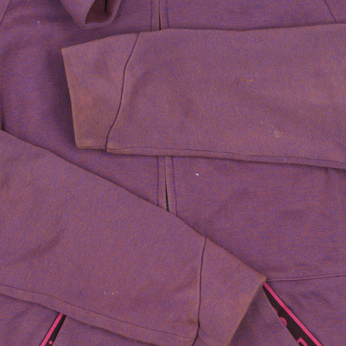 Björn Borg Women's Purple Cotton Blend Hooded Zip Jacket Size M