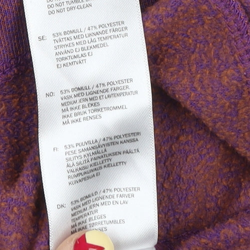 Björn Borg Women's Purple Cotton Blend Hooded Zip Jacket Size M