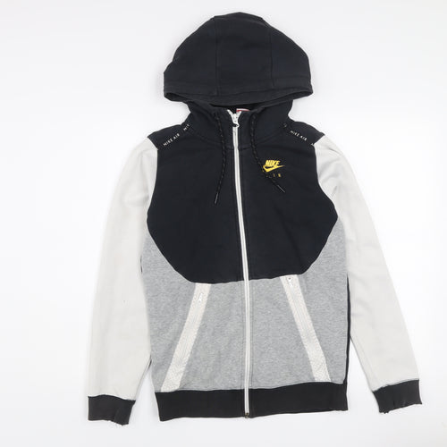 Nike Men’s XS Black Grey White Full Zip Hooded Jacket