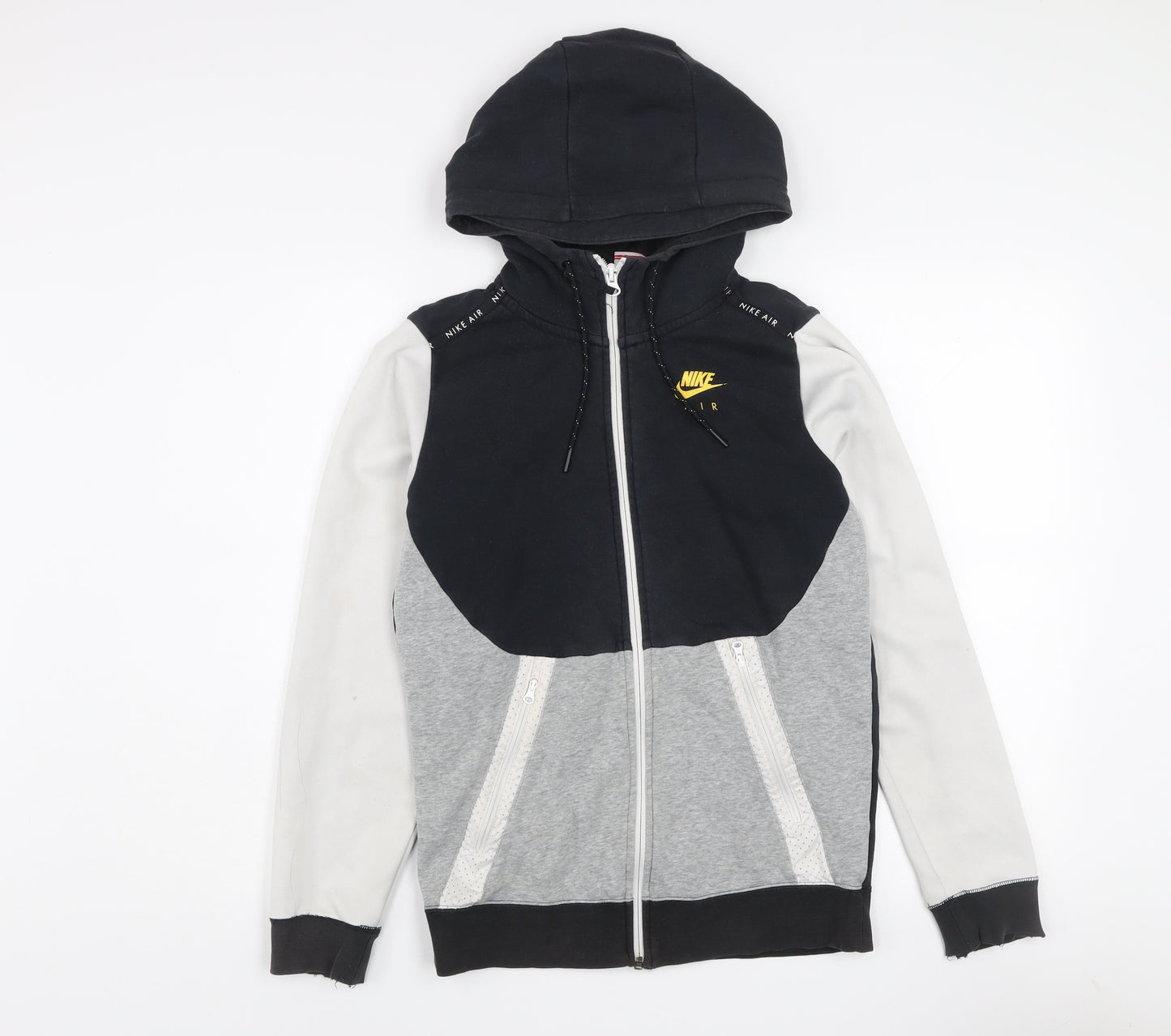 Nike Men’s XS Black Grey White Full Zip Hooded Jacket