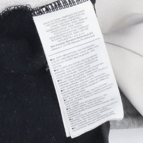 Nike Men’s XS Black Grey White Full Zip Hooded Jacket