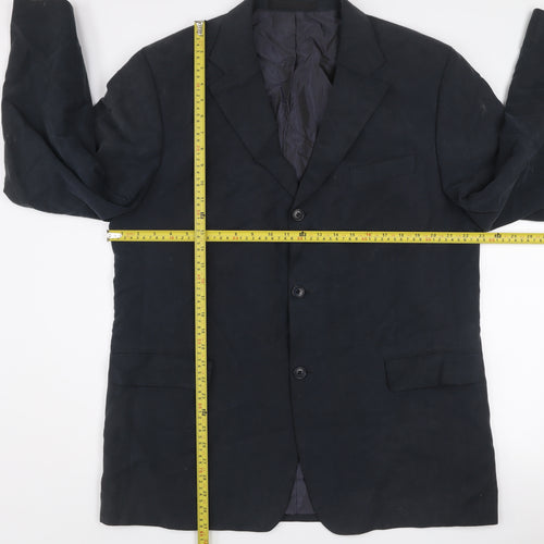Marks and Spencer Men's Navy Linen Blend Single-Breasted Blazer Medium 41in Chest
