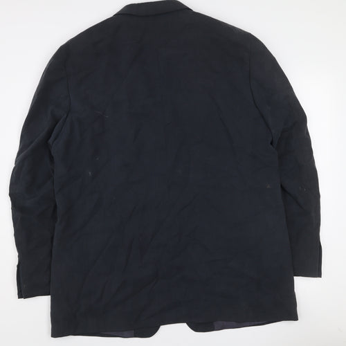 Marks and Spencer Men's Navy Linen Blend Single-Breasted Blazer Medium 41in Chest
