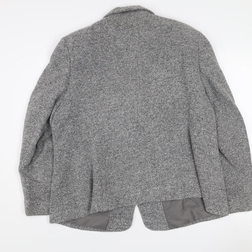 Eastex Women’s Grey Bouclé Lined Wool Blend Blazer Jacket UK 20