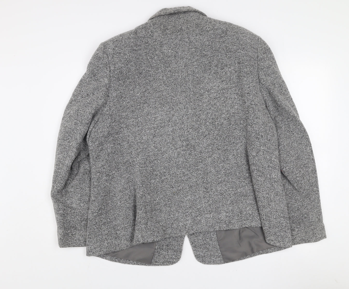 Eastex Women’s Grey Bouclé Lined Wool Blend Blazer Jacket UK 20