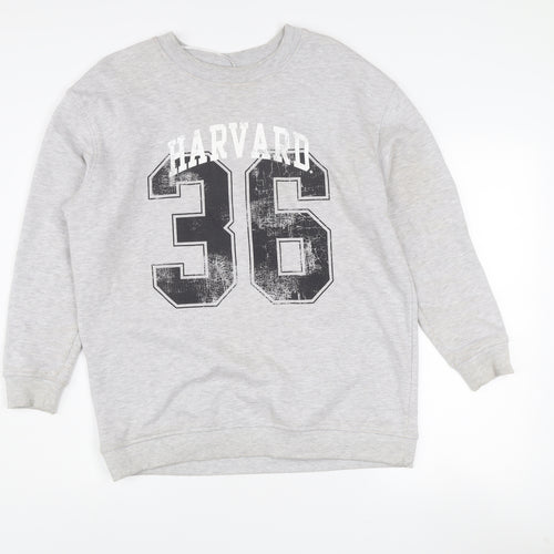 Harvard Grey Graphic Print Sweatshirt by Tu Women’s Size 10
