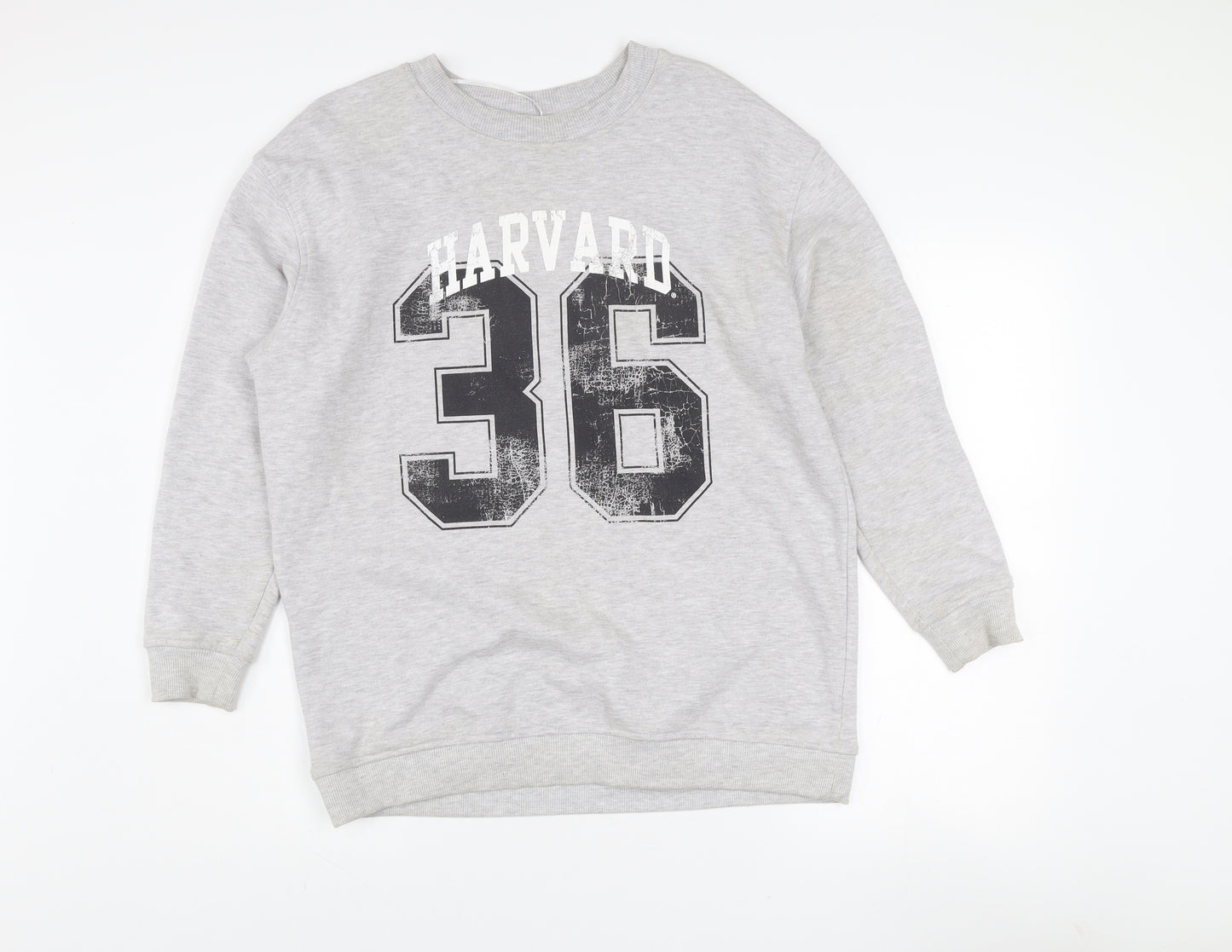 Harvard Grey Graphic Print Sweatshirt by Tu Women’s Size 10