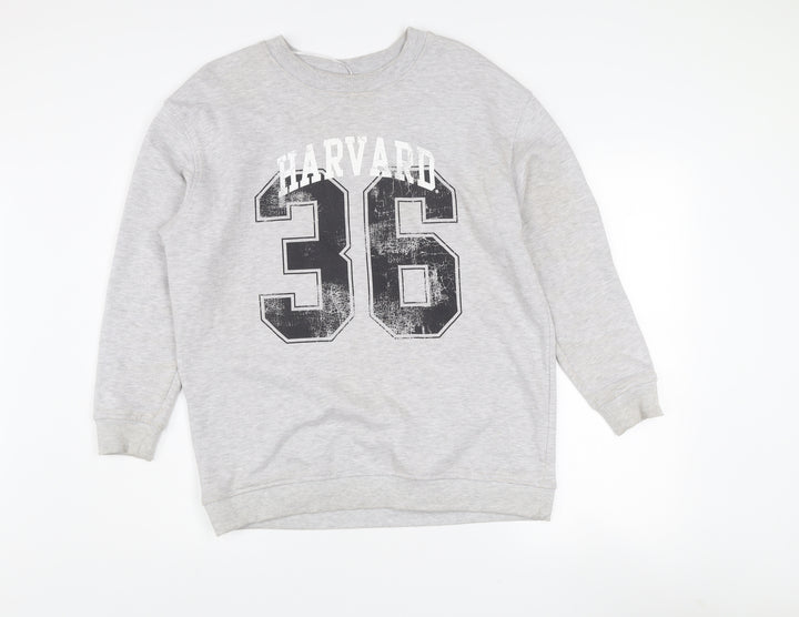 Harvard Grey Graphic Print Sweatshirt by Tu Women’s Size 10