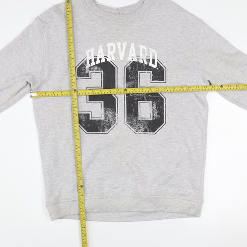 Harvard Grey Graphic Print Sweatshirt by Tu Women’s Size 10