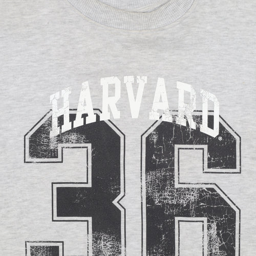 Harvard Grey Graphic Print Sweatshirt by Tu Women’s Size 10