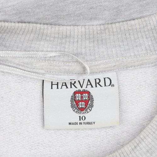 Harvard Grey Graphic Print Sweatshirt by Tu Women’s Size 10