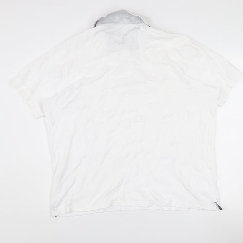 Marks and Spencer Men's White XL Regular Fit Cotton Polo Shirt