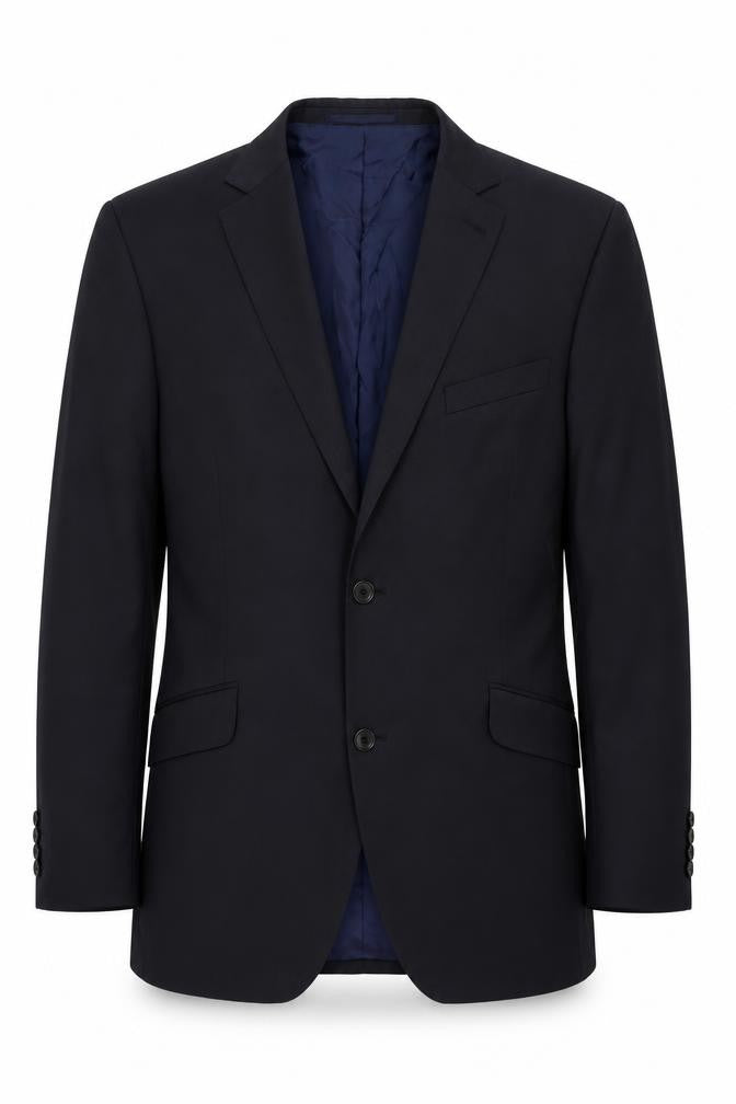 Austin Reed Men's Blue Wool Blend Two-Button Formal Blazer Jacket