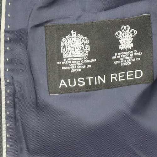 Austin Reed Men's Blue Wool Blend Two-Button Formal Blazer Jacket