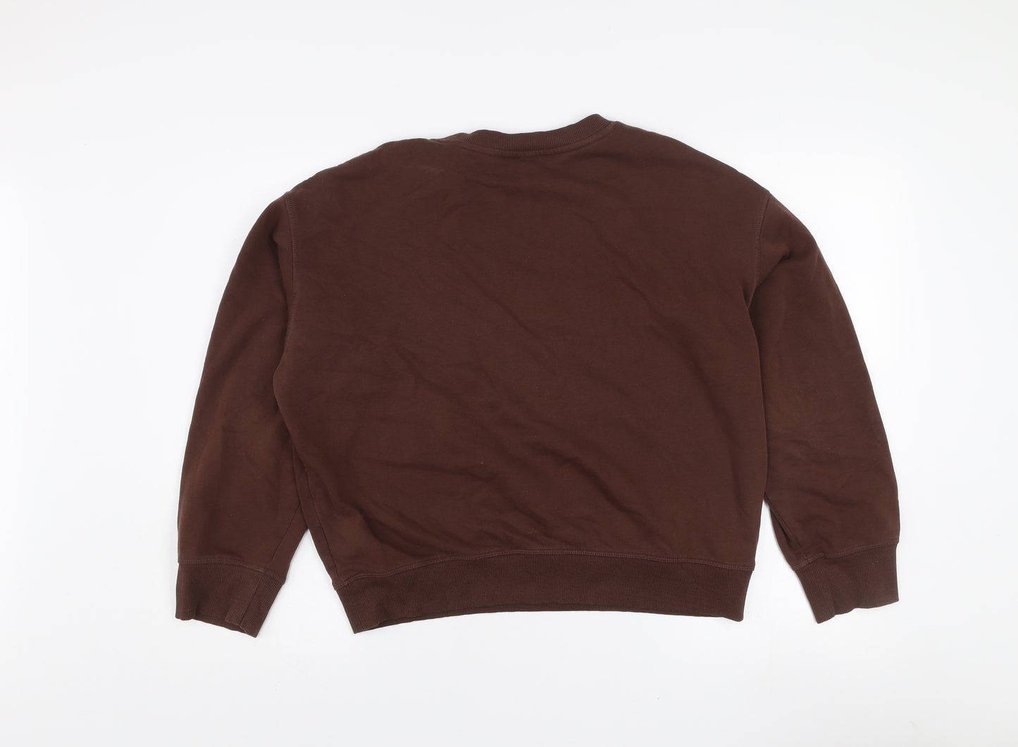 H&M Women Brown Pullover Sweatshirt Size S Toscana Firenze Graphic
