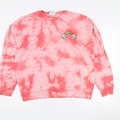 Saturday by Megan Ellaby Pink Tie Dye Rainbow Shell Sweatshirt Women’s S