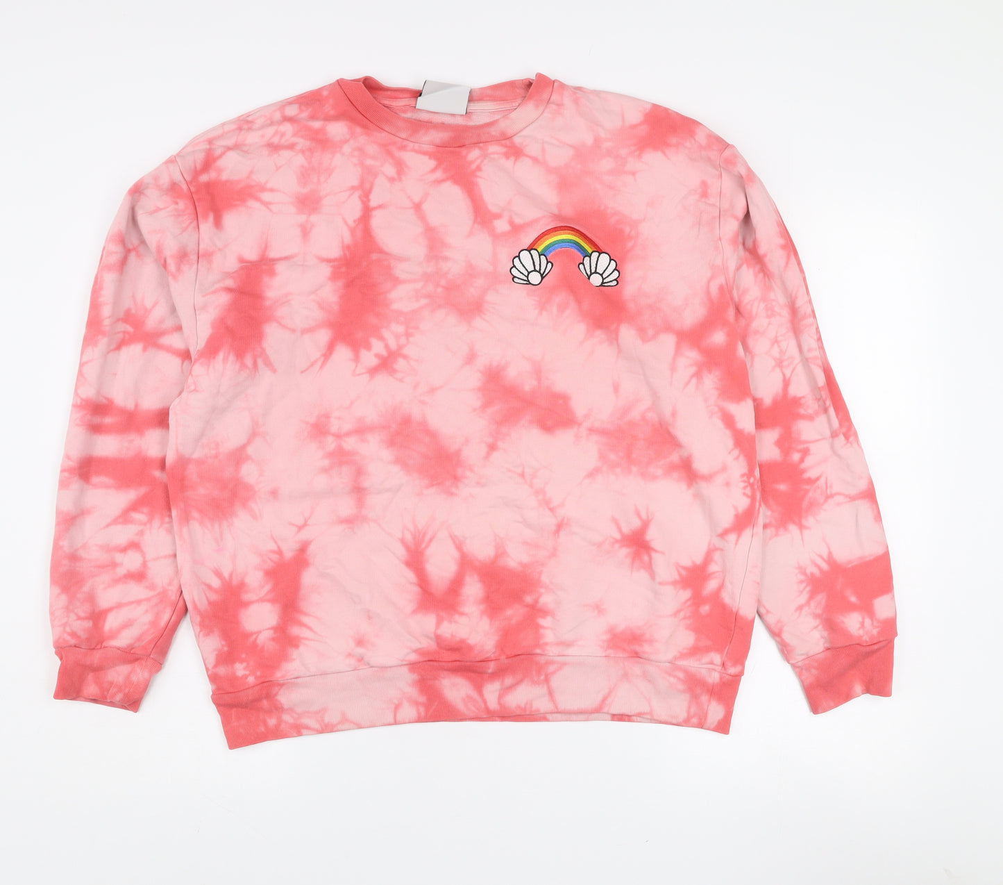 Saturday by Megan Ellaby Pink Tie Dye Rainbow Shell Sweatshirt Women’s S
