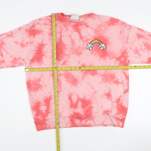 Saturday by Megan Ellaby Pink Tie Dye Rainbow Shell Sweatshirt Women’s S