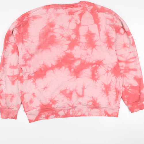 Saturday by Megan Ellaby Pink Tie Dye Rainbow Shell Sweatshirt Women’s S