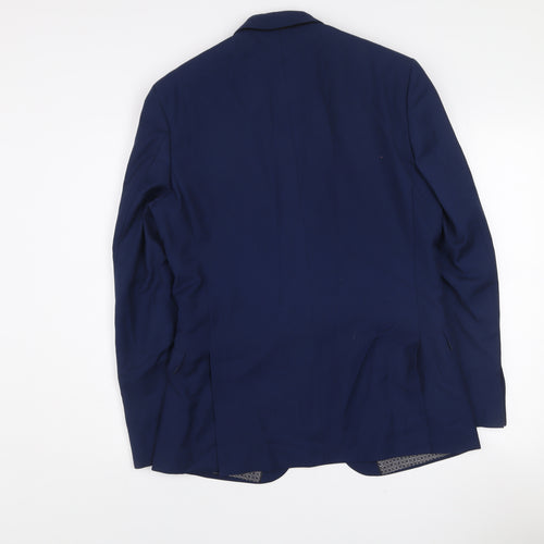 Limehaus Men's Blue 38R Regular Fit Single-Breasted Blazer