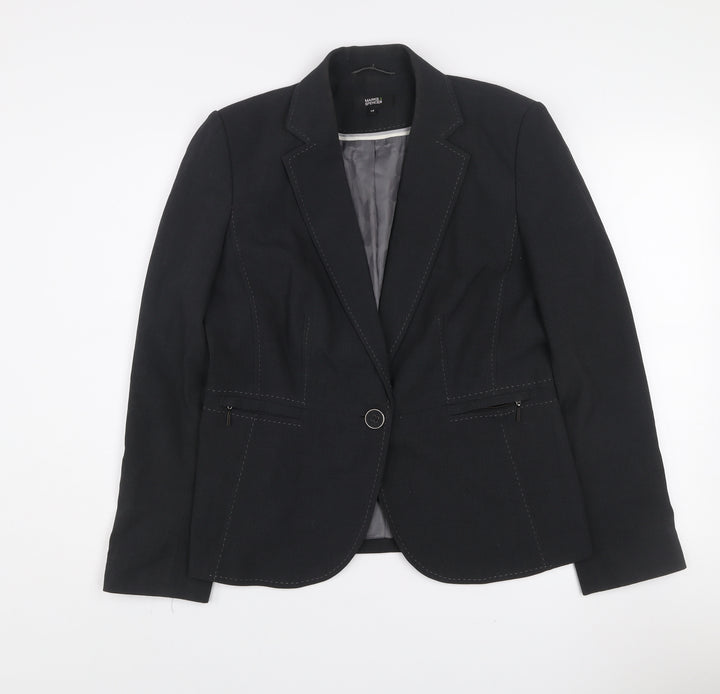 Marks and Spencer Womens Grey Size 14 Tailored Blazer Jacket