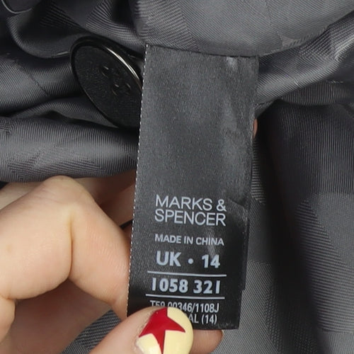 Marks and Spencer Womens Grey Size 14 Tailored Blazer Jacket