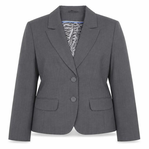 Debenhams Women Grey Size 16 Tailored Two-Button Suit Jacket