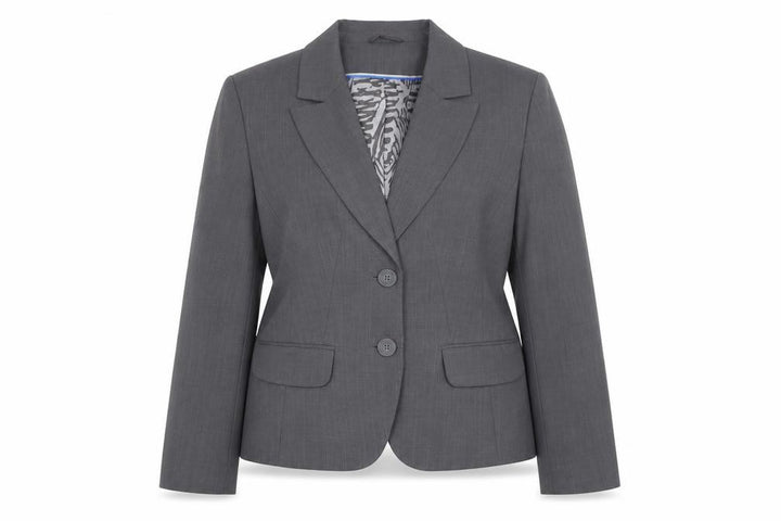 Debenhams Women Grey Size 16 Tailored Two-Button Suit Jacket