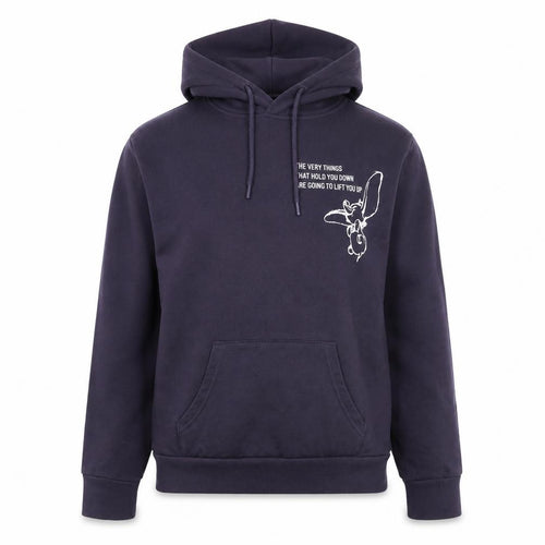 Disney Womens Navy Dumbo Hoodie 2XS Pullover Hooded Sweatshirt
